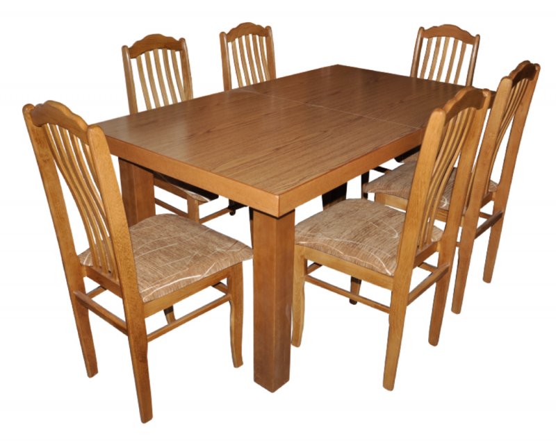 Stół Inga + 6 krzeseł listwa