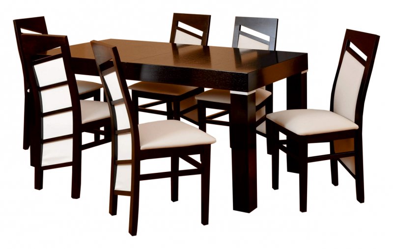 Stół Leon XI + 6 krzeseł Cezar