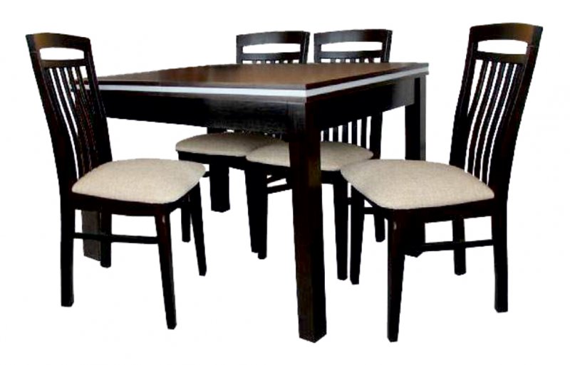 Stół Vego chrom + 6 krzeseł Syriusz