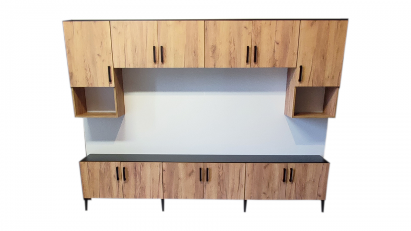 Meblościanka podwieszana modułowa uchwyty